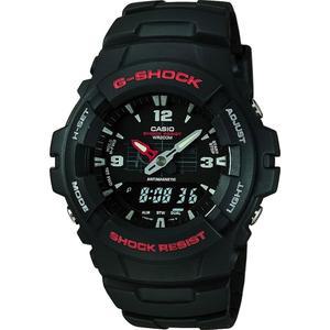 카시오 G-Shock G-100 시리즈 | 아날로그-디지털 시계 충격 저항 200M 방수 자기 방지 네오브라이트 핸즈 EL 백라이트 블랙