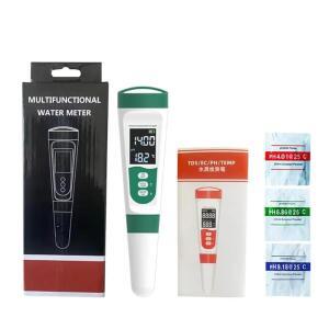 5-IN-1 디지털 수질 검사기(TDS /EC / PH 염도 온도 포함) - 백라이트 LCD IP65 방수 사전 보정 수영장 온수 욕조 스파 수족관 수경 재배 식수 검사기