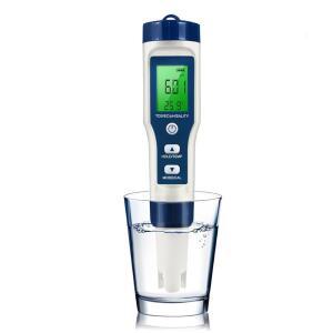 5 IN 1 LFS TDS 미터 PH 테스터 물용 0.01 고정밀 디지털 미터 / EC 소금 템프 식수 수경 재배 식물 수족관 및 수영장용 PPM 물 테스터