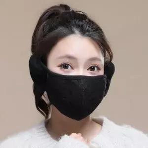 [골드스마일]겨울 히든밴딩 플리스 마스크 일체형 귀마개