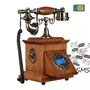 무선 전화 GSM SIM 카드 고정 유선전화 레트로 가정 사무실 호텔 나무 금속 노인용 전화기