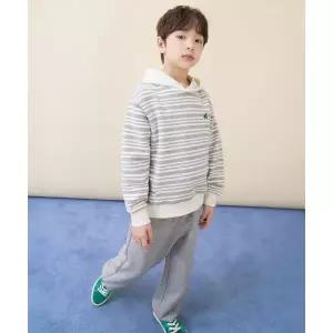빈폴 키즈 BI6141U123 스트라이프 후드 스웨트 셔츠 상하세트 그레이 1032974