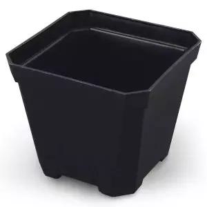 미니 사각 화분 블랙 10x10cm 다육이 플라스틱화분