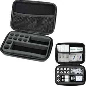 TIEWPANMI 펩드 케이스 GLP-1 및 주사용 휴대용 여행 키트 8×3ml 1개의 직사각형 용기 메시 포켓이 있는