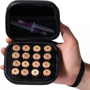 Moyite 16 슬롯 냉장고용 펩드 케이스 인슐린 GLP-1 등을 보관 있는 1ml 바이알 보관함 핸드 스트랩 및