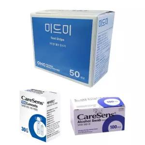 인포피아 미드미 혈당시험지 50매 + 채혈침100개 알콜솜100매