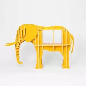 친절한탄씨 TBZ 동물모형 옐로우 코끼리 DIY 선반 수납책장 80x50cm 인테리어책장 귀여운정리함