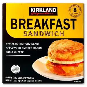 코스트코 커클랜드 브랙퍼스트 샌드위치 1093g(137g x 8개) 크로아상 베이컨