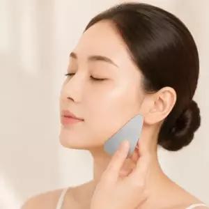 ( )미니 삼각 스텐 괄사 얼굴 바디 마사지기