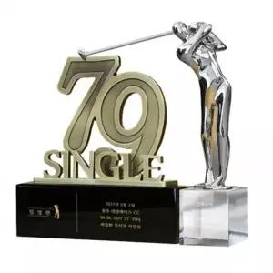 [아우트66]타수 싱글패 금속 커팅 골프트로피 SSC19