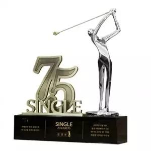 [룽스66]싱글패 싱글패 금속 커팅 골프트로피 SSC18