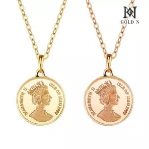 [골드앤] 14K 퀸오브 엘리자베스 코인 12mm 목걸이
