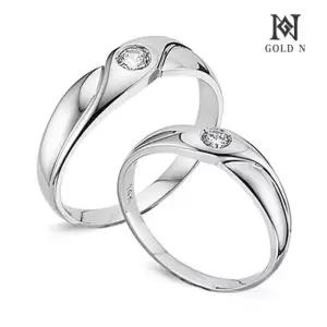 [골드앤] 18K 릴리 커플링 WG (남)