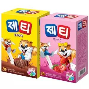 제티 2종 총 40T 딸기20T+초코20T