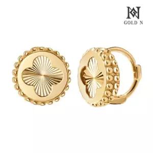 [골드앤] 18K 엠보 클로랑 컷팅 귀걸이 8mm
