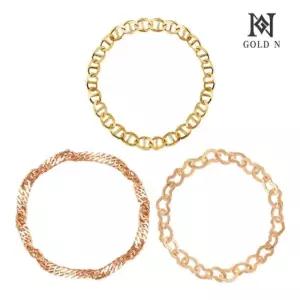 [골드앤] 14K 러브올/웨이비/유닛 체인 반지 3종 균일가
