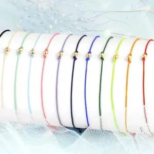 [골드퀸즈] 14K 3mm 골든볼 실 팔찌 2개