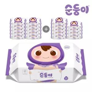물티슈 프리미엄 엠보싱 캡형 70매 20팩 S-EC