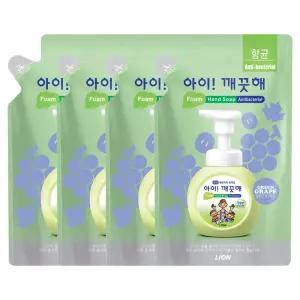 아이깨끗해 핸드워시 리필 청포도 450ml, 4개
