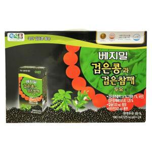[정식품] 베지밀 검은콩과 검은참깨 두유 190ml  24개입