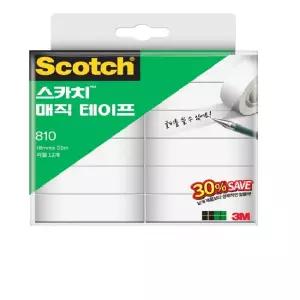 3M 스카치 매직테이프 리필(세이빙팩) #810R-1218*32 테이프