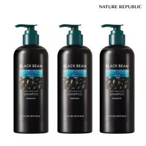 [네이처리퍼블릭] 3개묶음 블랙빈 탈모증상 개선 샴푸 520ml