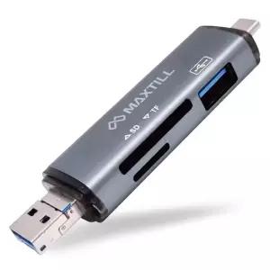 맥스틸 MT-R307 OTG 멀티카드리더기 USB3.0 C타입 커넥터 카메라