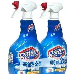 욕실 청소용 세정제 600ml 2개 곰팡이 제거 화장실 청소 세제/용품/도구/물때/클리너/물때제거/브러쉬