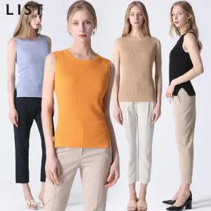 [리스트][리스트] 캐시 리브드 슬리브리스 니트