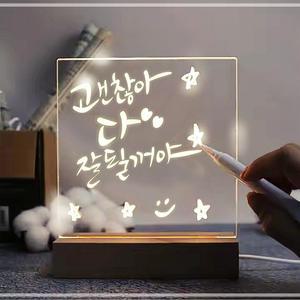 LED 메모 투명보드 스탠드 소형 15X15CM 메세지보드 학교