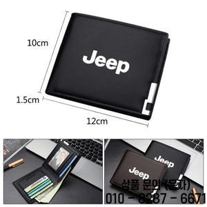 가죽 자동차 짧은 남성용 지갑 (카드 홀더 포함) JEEP 호환 Renegade Compass Wrangler Patriot Grand Cher