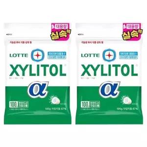 롯데 자일리톨 껌 알파 오리지날 195g 리필 x 2개