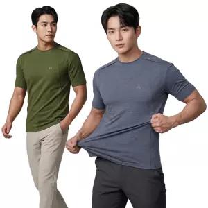 김영주골프 남성 반팔 라운드 티셔츠 메탈 소로나 스판 아웃도어 등산 2204
