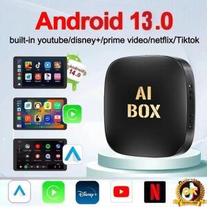 안드로이드 13 차량용 AI 박스 무선 카플레이 오토 어댑터 넷플릭스 유튜브 지능형 시스템