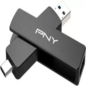 PNY 256GB 듀오 링크 V3 USB 32 2세대 타입C OTG 플래시 드라이브 스마트폰/태블릿/노트북과 호환되는 외장
