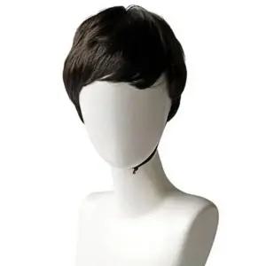 내추럴 웨이브 가발 패션 흑색 가발 고열사 망포함 휴가 스타일