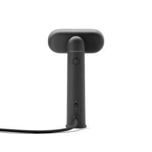 스티머리 여행용 스티머 서러스 라이트, 1200W, 스팀 출력 16g/분, 18초 가열, 휴대용 및 포장 가능, 회전식 헤드, 건식 기술(블랙)