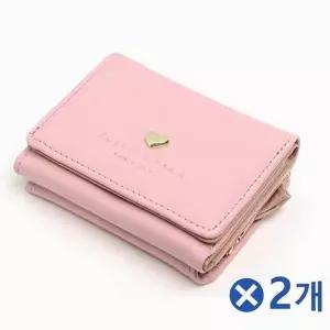 TBZ 데일리 스윗드림 가죽 반지갑 핑크x2개 직장인지갑-WFMICGK