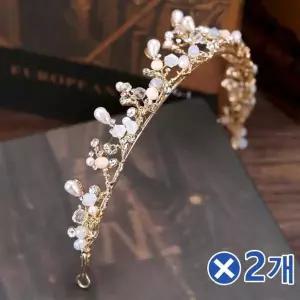 TBZ 셀프웨딩 크리스탈 티아라 장식-엘리x2개 생일파티-WFMIEDB