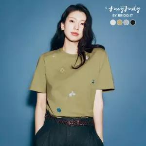 단품구성[X쥬시쥬디] (26SS) 플라워 아트웍 티셔츠 1종