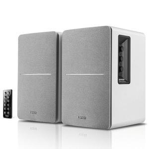 Edifier R1280DB 전원 블루투스 책장 스피커 - 광학 입력 무선 스튜디오 모니터 4인치 근거리 42W RMS 우드 그레인(화이트)