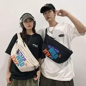 [엄지척]남녀공용 2컬러 빅사이즈 심플 슬링백 커플 메신저백