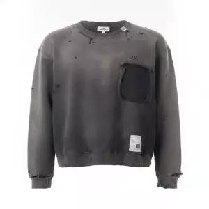 [미하라야스히로]MIHARA YASUHIRO 26SS 선 페이드 라이크 스웨트셔츠 J16PO722 BLACK 1025914