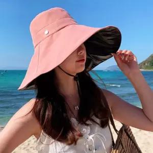 여름 산책 모자 버킷 챙모자 암막 자외선차단 핑크 캠핑 와이드 낚시 활동 버킷햇 UV 메이리 사파리 바캉스