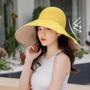 [패션] 버킷햇 모자 와이드챙 차단 햇빛 양면
