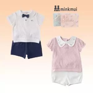 밍크뮤 minkmiu 니트라이크상하복2종택1백일,돌,아기옷선물,집등원룩36312-610-02,05-CA 36312-610-0205-CA
