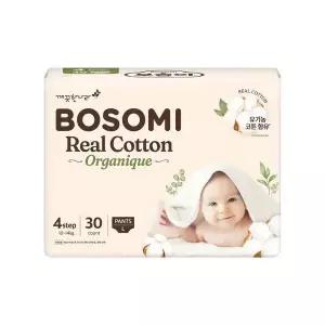 보솜이 부드러운 리얼코튼 팬티 기저귀 대형 30개입 1팩 GST 보솜이 리얼코튼 오가니크 팬티 대형 30개입x1팩 팬티기저귀 MNS