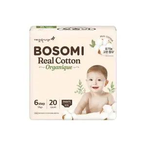 보솜이 리얼코튼 팬티 기저귀 점보형 20개입 1팩 GST 보솜이 리얼코튼 오가니크 팬티 대형 30개입x1팩 팬티기저귀 MNS
