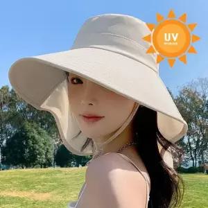 유어하젤 델트리 UV차단 플랩캡 와이드 버킷햇_A4873