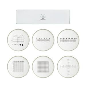 접안 렌즈 마이크로 미터 직경 19mm 광학 유리 크로스 눈금자 Biogolical 현미경 용 그물 23.2mm 안구 DIV